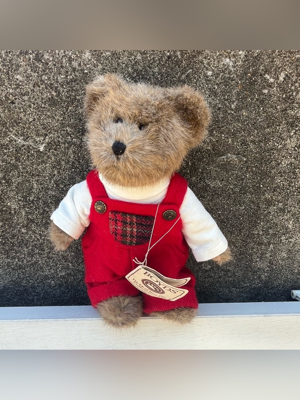 NOS Boyds Bears RYAN WOOLSEY 904584 Plush Bear Red Jumper Plaid